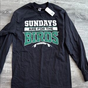 Sundays Are For The Birds Black Long Sleeve Shirt